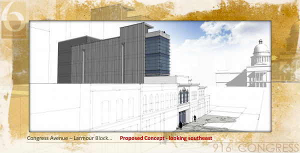 Drawing by Sixthriver Architects presented to Historic Landmark Commission