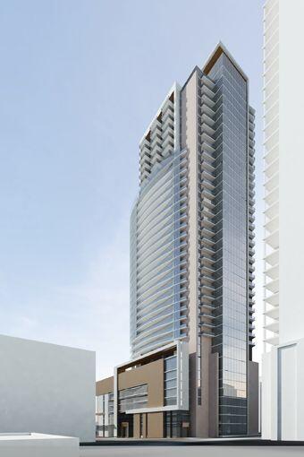 99 Trinity Tower rendering, POV is southeast