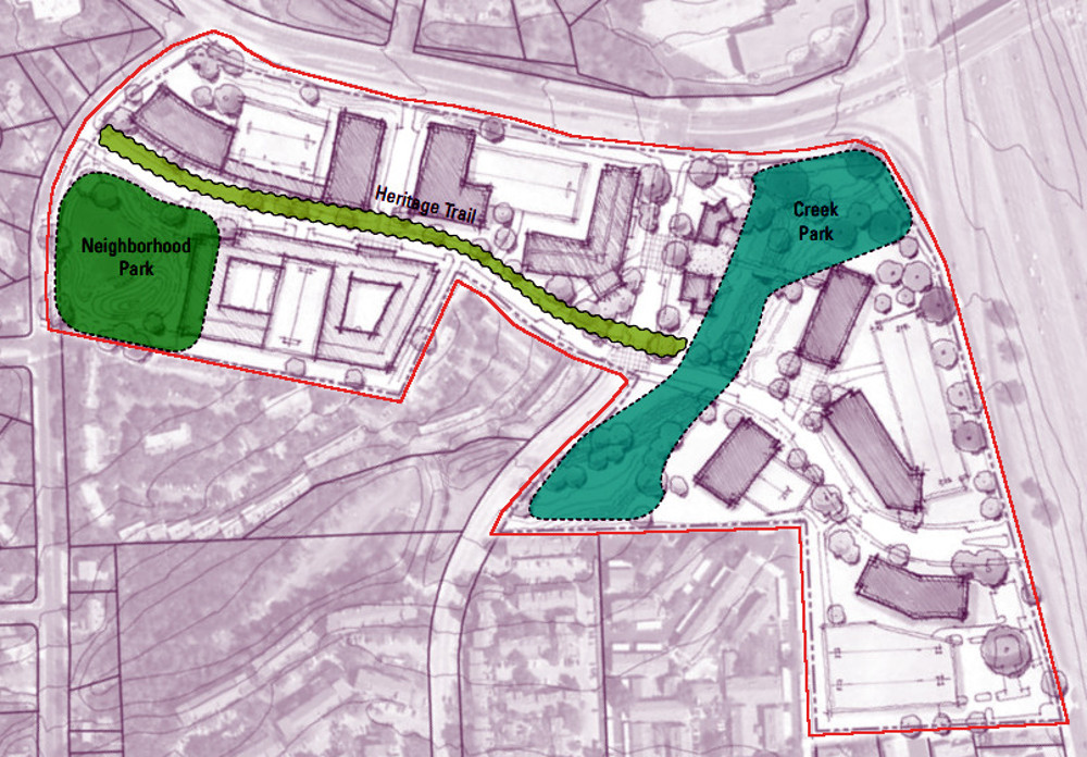 Austin Oaks has three green zones: Heritage Trail is the east-west connection to a north-south creek park to the east and the neighborhood park to the west.
