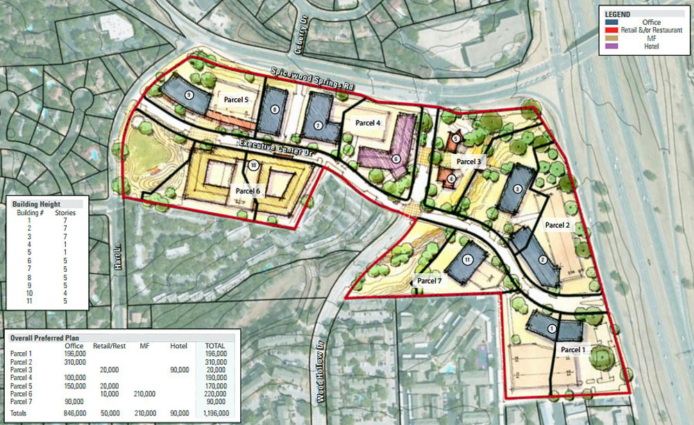 The Preferred Plan that resulted from the charrette with neighborhood associations.