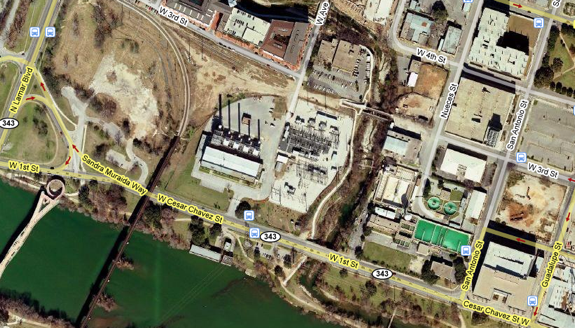 Downtown Austin Map Seaholm Green Condo Development