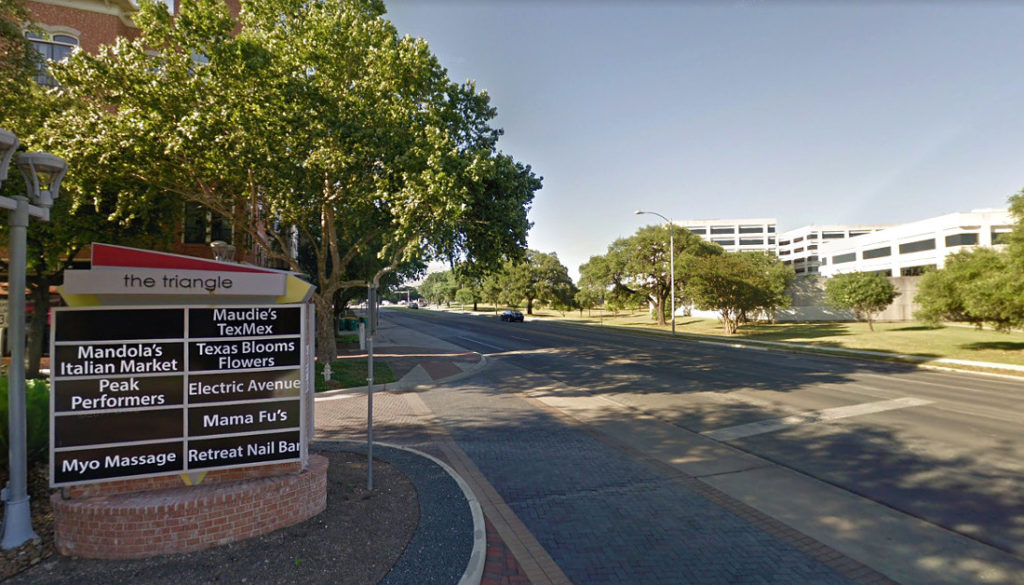 The Texas Facilities Commission expects to begin construction this summer on a nine-story office building across West Guadalupe Street from The Triangle. Image: Google Maps.