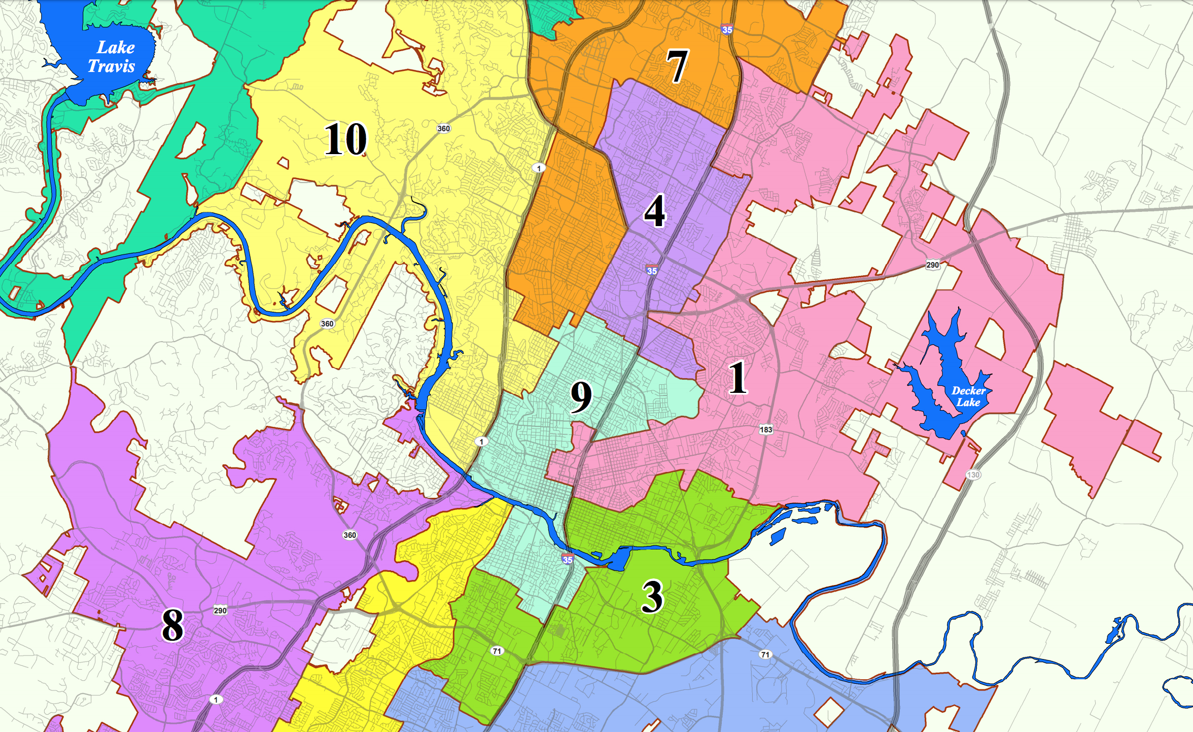 austin city council map Ora Houston City Council S Least Predictable Voter Would Like austin city council map
