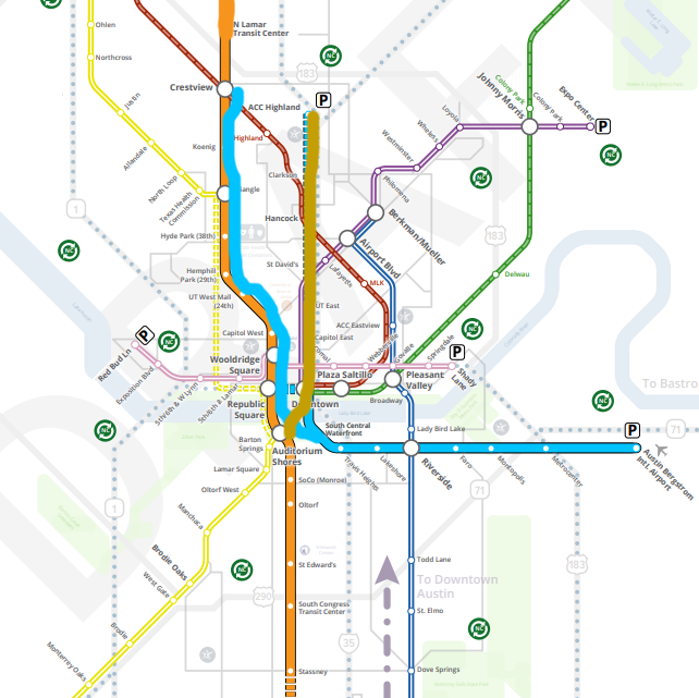 Austin Public Transportation Map - Transport Informations Lane