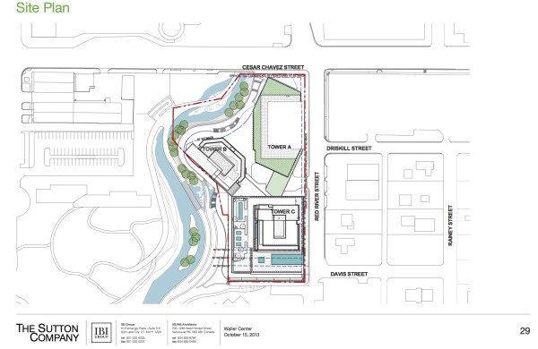 Downtown Austin's Waller Park Place site plan